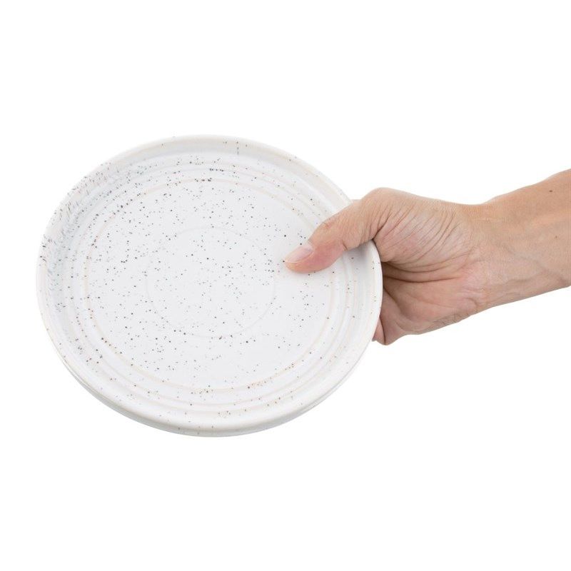 Olympia Cavolo Plates White Speckled - 180mm (Box of 6)