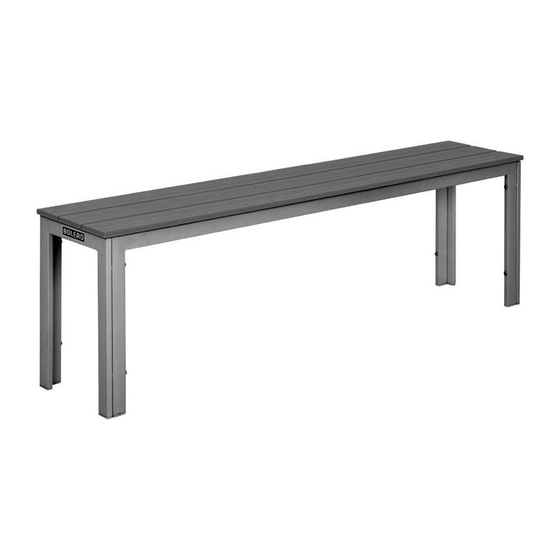 Bolero Valletta Grey Slatted Benches (2 Pieces)