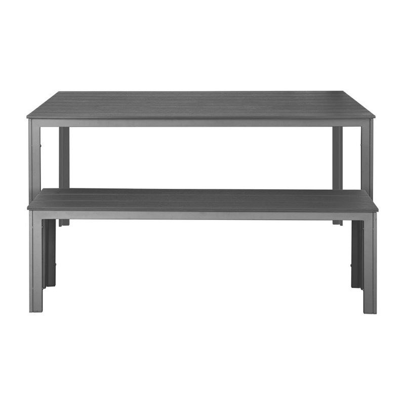 Bolero Valletta Grey Slatted Benches (2 Pieces)
