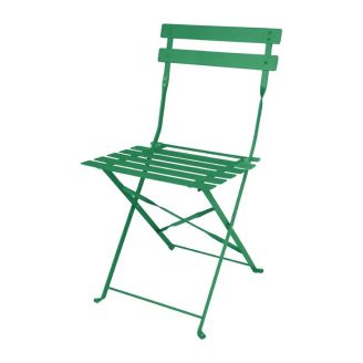 Bolero Sillas plegables de acero estilo Perth Forest Green (2 piezas)