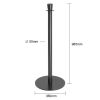 Bolero Postes de barrera de base plana negros (juego de 2)