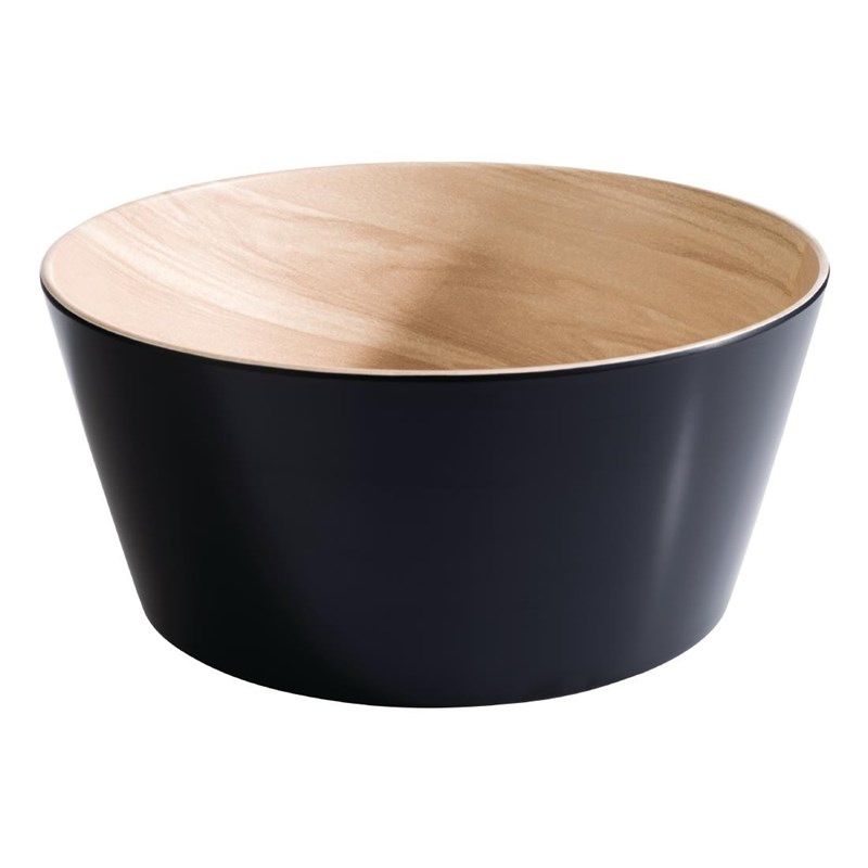 APS Frida Sch&uuml;ssel Holz und Schwarz 150(&Oslash;)mm 450ml
