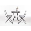 Bolero Rundt bistrobord i st&aring;l, sort, 60 cm (15 stk.)