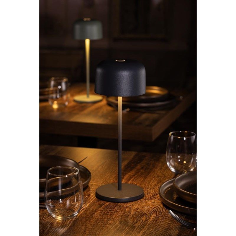 Olympia Lampa stołowa Siena okrągła kopuła szara 300mm