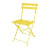 Bolero Sillas plegables de acero estilo acera Perth en amarillo suave (2 unidades)