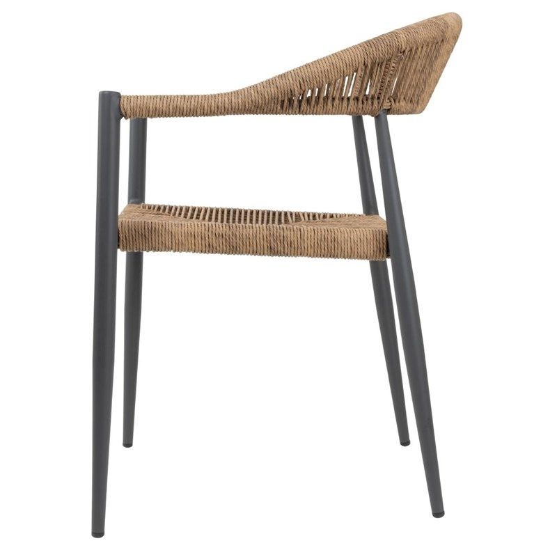 Bolero Eden PE flettet rattan udend&oslash;rs l&aelig;nestole naturfarvet (4 stk.)