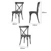 Bolero Manhattan Cross-Back Plastic Chairs Black (Set of 4)