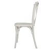 Bolero Cross Back Resin Chairs Limewash (Pack of 4)