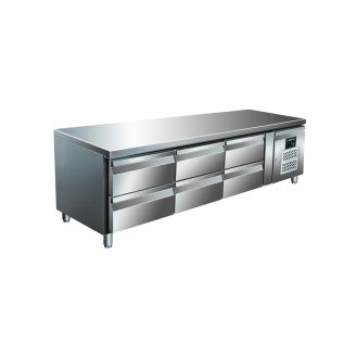 Saro bancada refrigerada sob o balc&atilde;o, 3x2 gavetas ugn 3160 tn