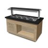 Saro modelo de bar de saladas linha premium - SB-K 170 carvalho