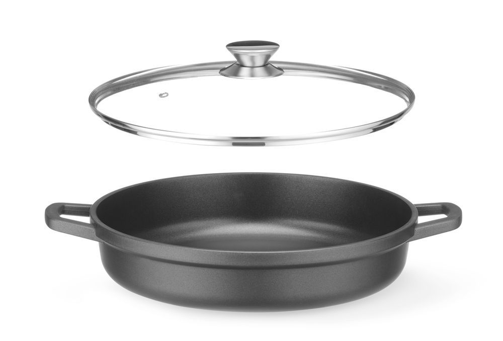 Frigideira antiaderente Hendi com tampa 4,3L 425x332x70mm
