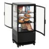 Mini vitrine refrigerada Bartscher 75L2T preta