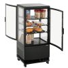 Mini vitrine refrigerada Bartscher 75L2T preta