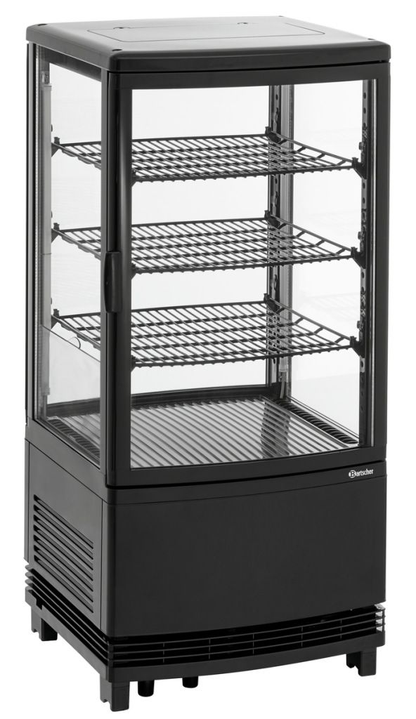 Mini vitrine refrigerada Bartscher 75L2T preta