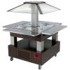 Diamond Bain Marie Island Warm Buffet 4 x 1/1 GN Wenge Wood
