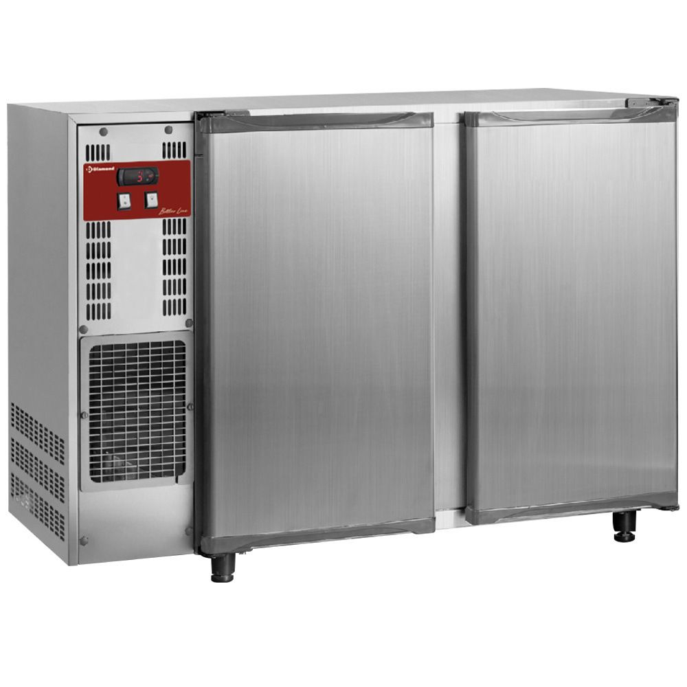 Diamond refrigeratore per bottiglie, acciaio inox, 2 porte, 375 litri