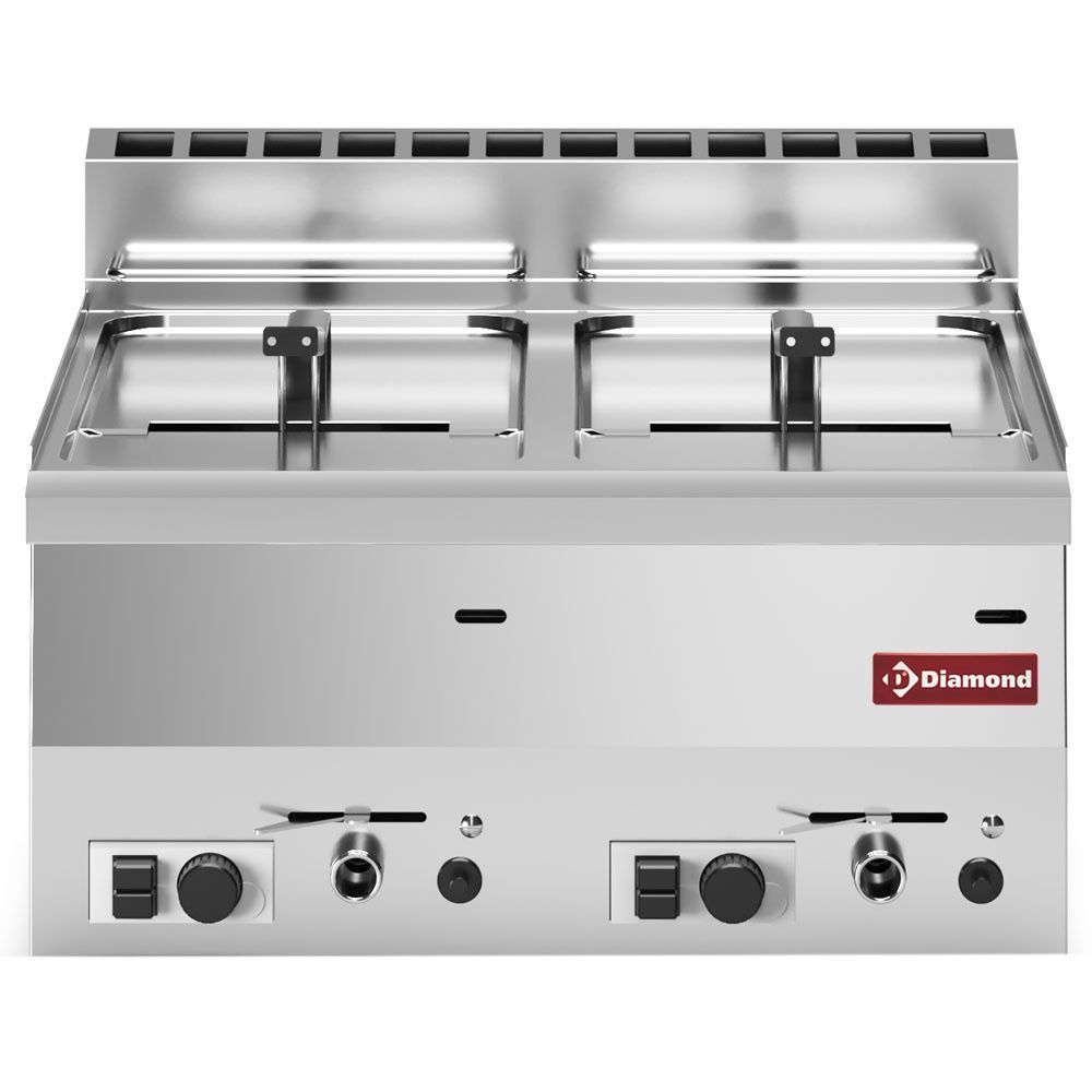 Diamond Gasfritteuse, 2 Becken, 8 Liter Aufsatzmodell