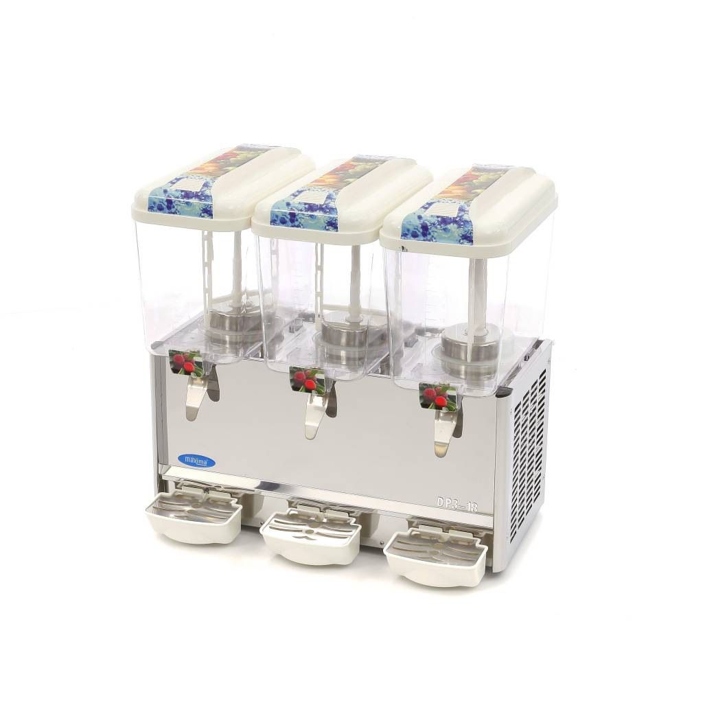 Maxima Dryckesdispenser - 3x 18 L - Elektrisk - inkl. omr&ouml;rningssystem