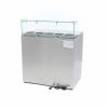 Maxima Pizza-Arbeitsplatte &ndash; 90 cm &ndash; 2 T&uuml;ren &ndash; 5 x 1/6 GN &ndash; inkl. Glasabdeckung