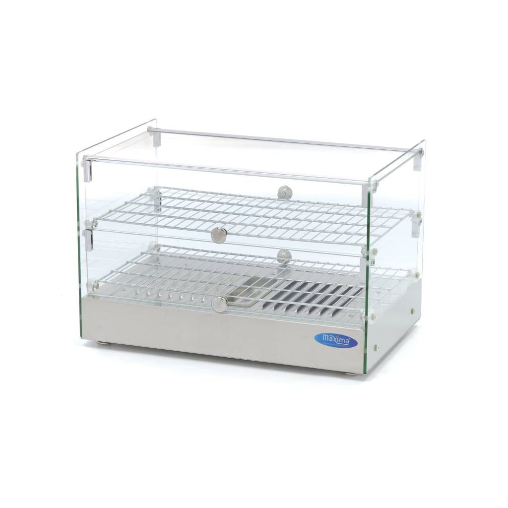 Maxima Opvarmet vitrineskab - 50 L - 55 cm - 2 niveauer