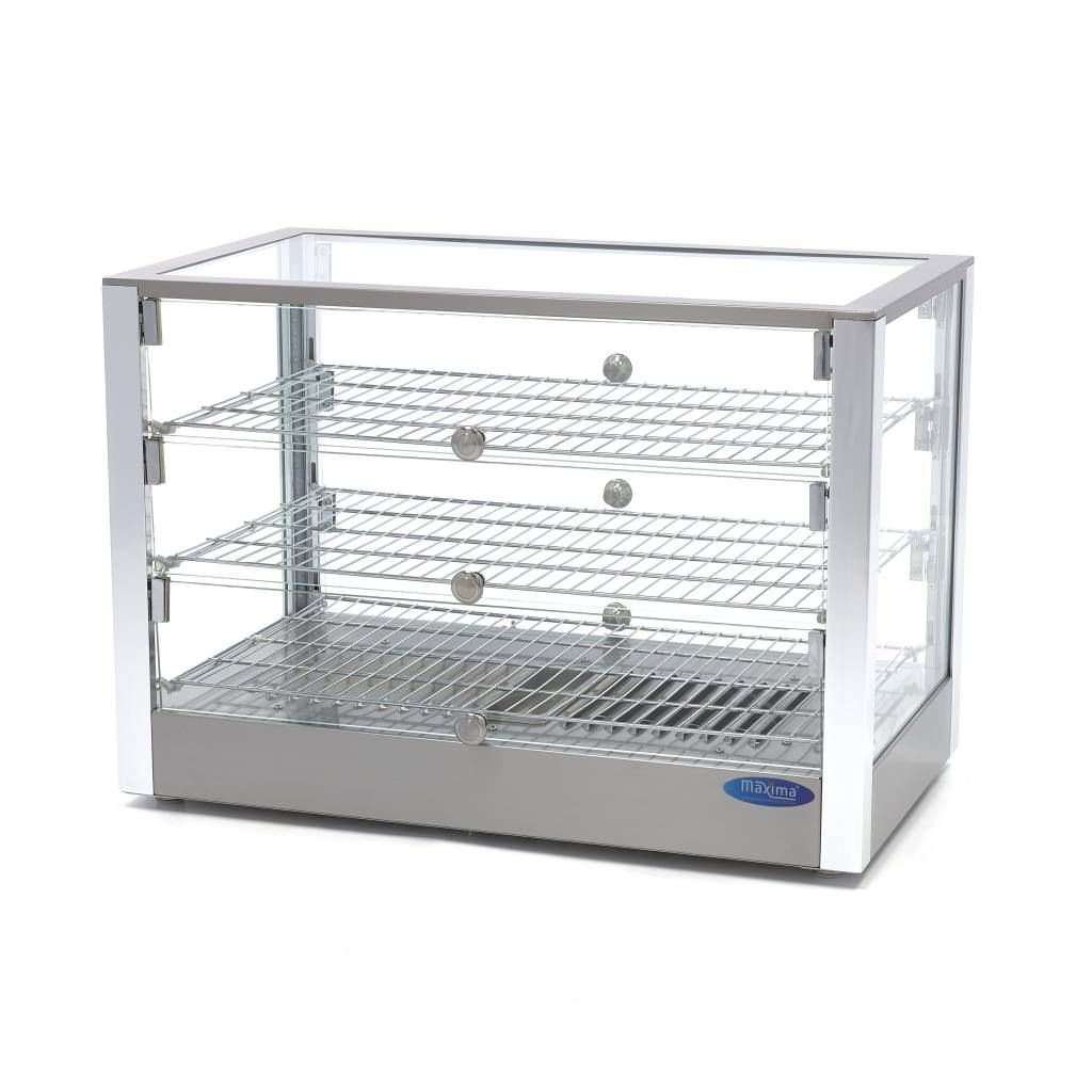 Maxima Opvarmet vitrineskab - 115 L - 70 cm - 3 niveauer