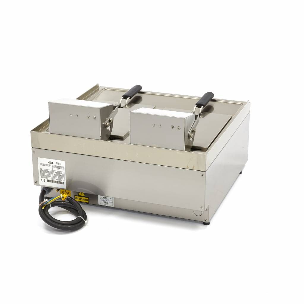 Maxima Freidora - 2 x 10 L - 2 cestas - con grifo - 400 V