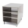 Maxima Rostfritt st&aring;lbas - 60 x 80 cm - 120 kg lastkapacitet - hjul