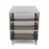 Maxima Rostfritt st&aring;lbas - 60 x 80 cm - 120 kg lastkapacitet - hjul