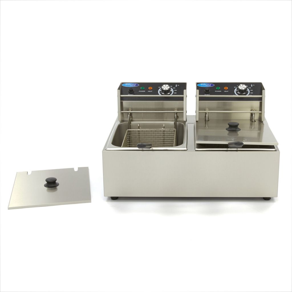 Maxima Deep Fryer - 2x 6 L - 2 Baskets - up to 2.4 kg of fries