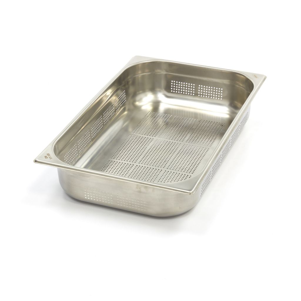 Maxima Gastronormbeh&auml;lter - 1/1 GN - 10 cm tief - Edelstahl - gelocht