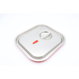 Maxima Couvercle Gastronorme - GN 2/3 - Acier inoxydable - Caoutchouc herm&eacute;tique