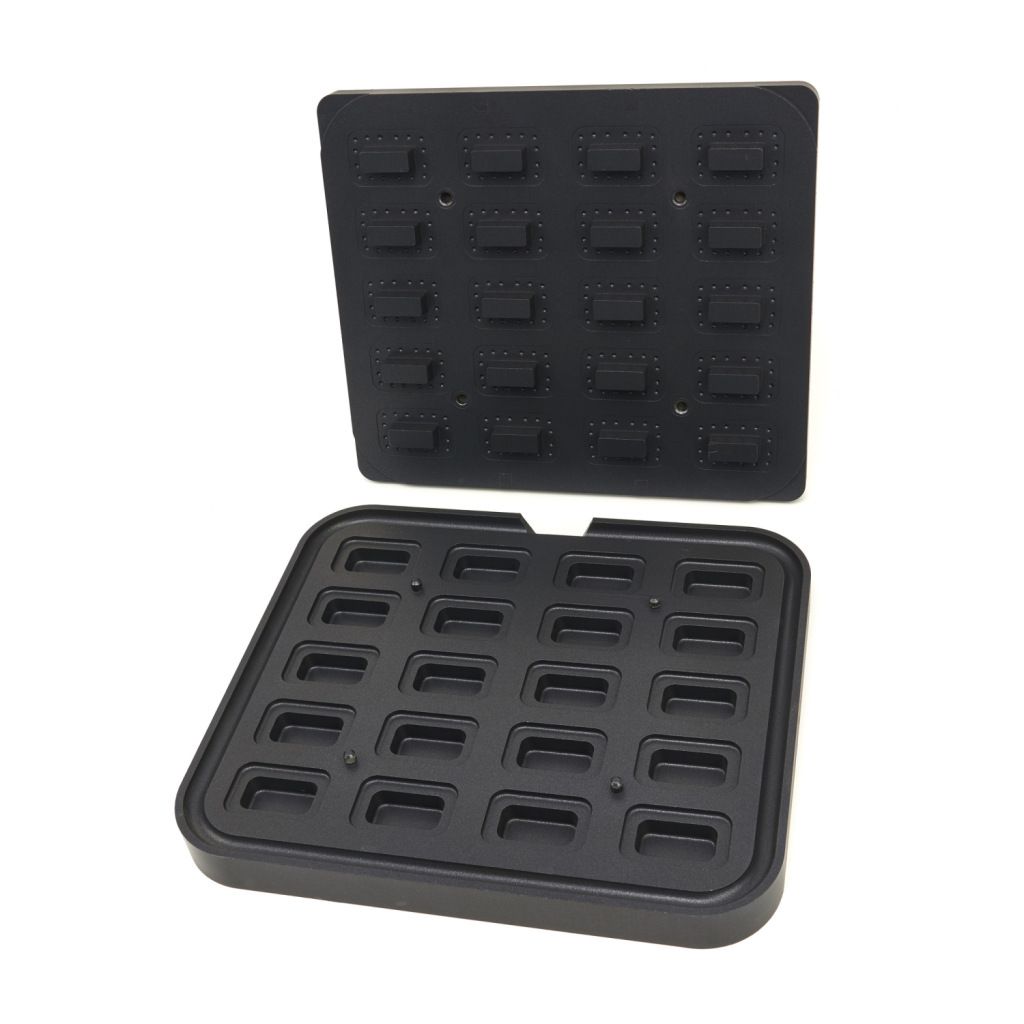 Maxima Stampo per tartellette rettangolare - 64x41/45x22 mm - 20 pezzi