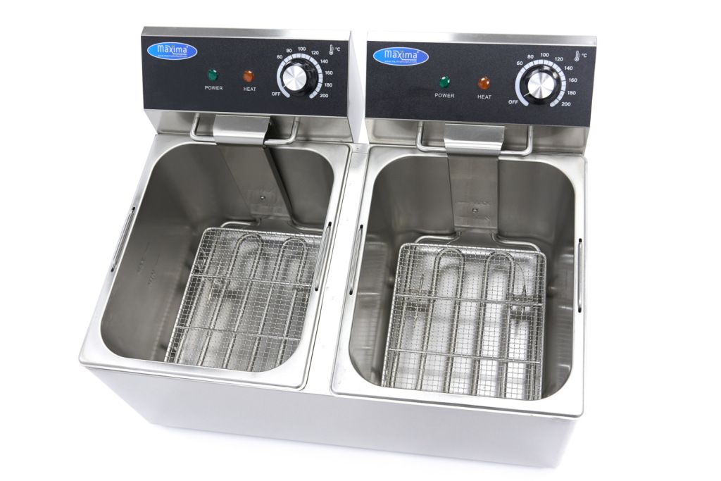Maxima Freidora - 2x 8 L - 2 cestas - hasta 2,8 kg de patatas fritas