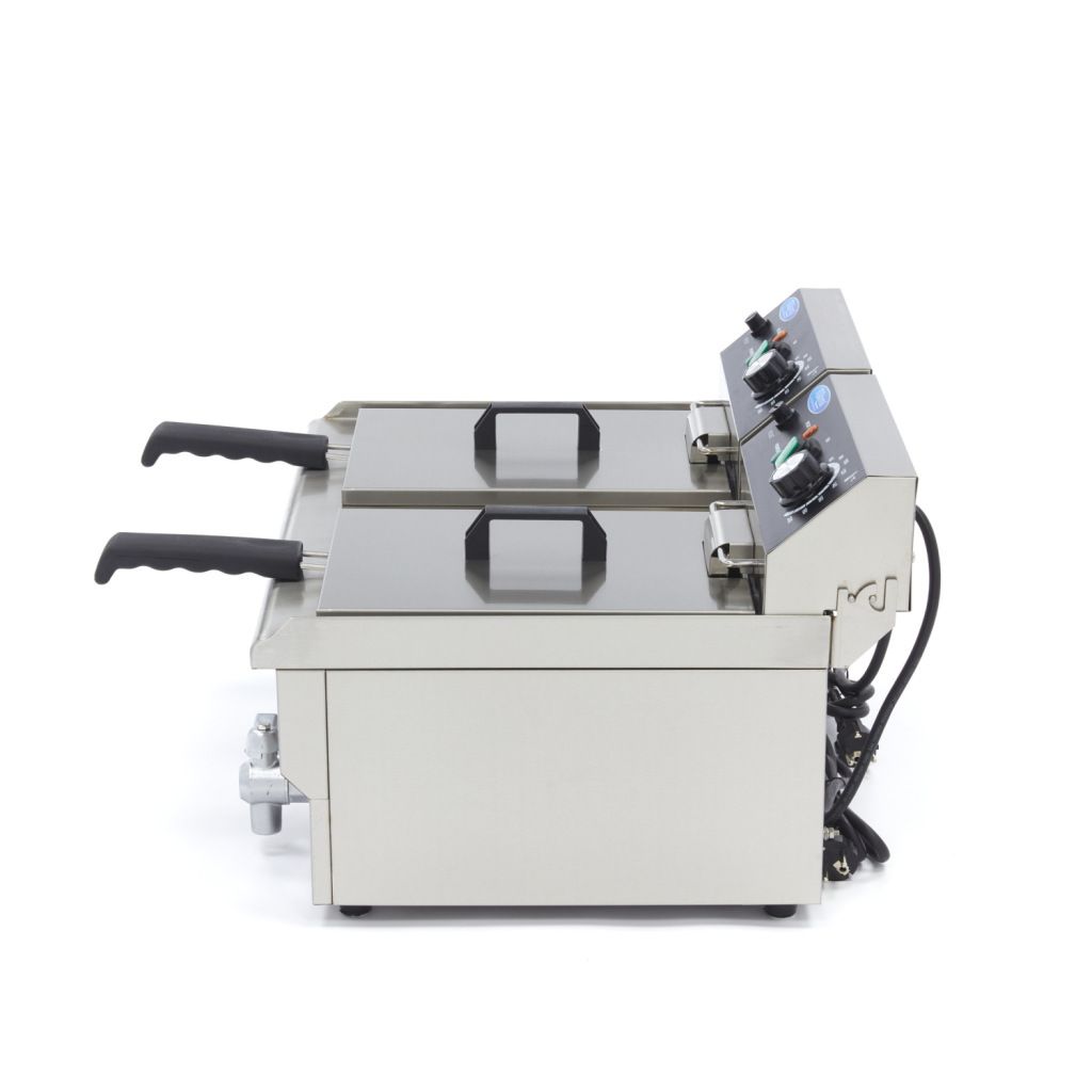 Maxima Friteuse - 2 x 10 L - 2 paniers - avec robinet