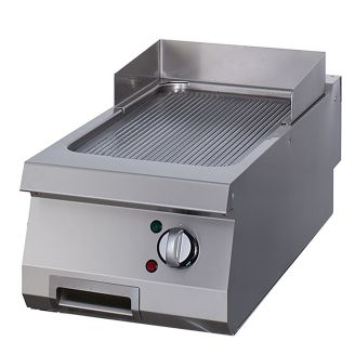 Maxima Premium Grillplaat - Gegroefd Chroom - Enkel - 90 cm Diep - Elektrisch