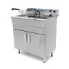 Maxima Freidora - 2 x 16 L - 2 cestas - con grifo y espacio de almacenamiento - 230 V