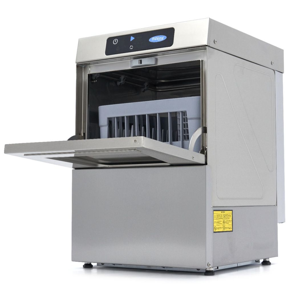 Maxima Glazenspoelmachine - 35x35 cm - met Afvoer & Glansspoel - 230V