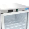 Maxima Refrigerador - 200 L - Acero inoxidable - con puerta de cristal