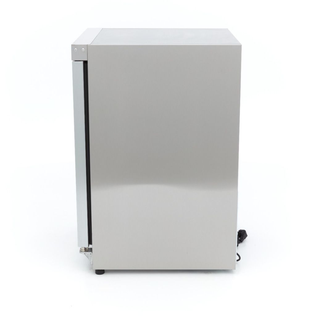 Maxima Gefrierschrank - 200 L - Edelstahl - mit Glast&uuml;r