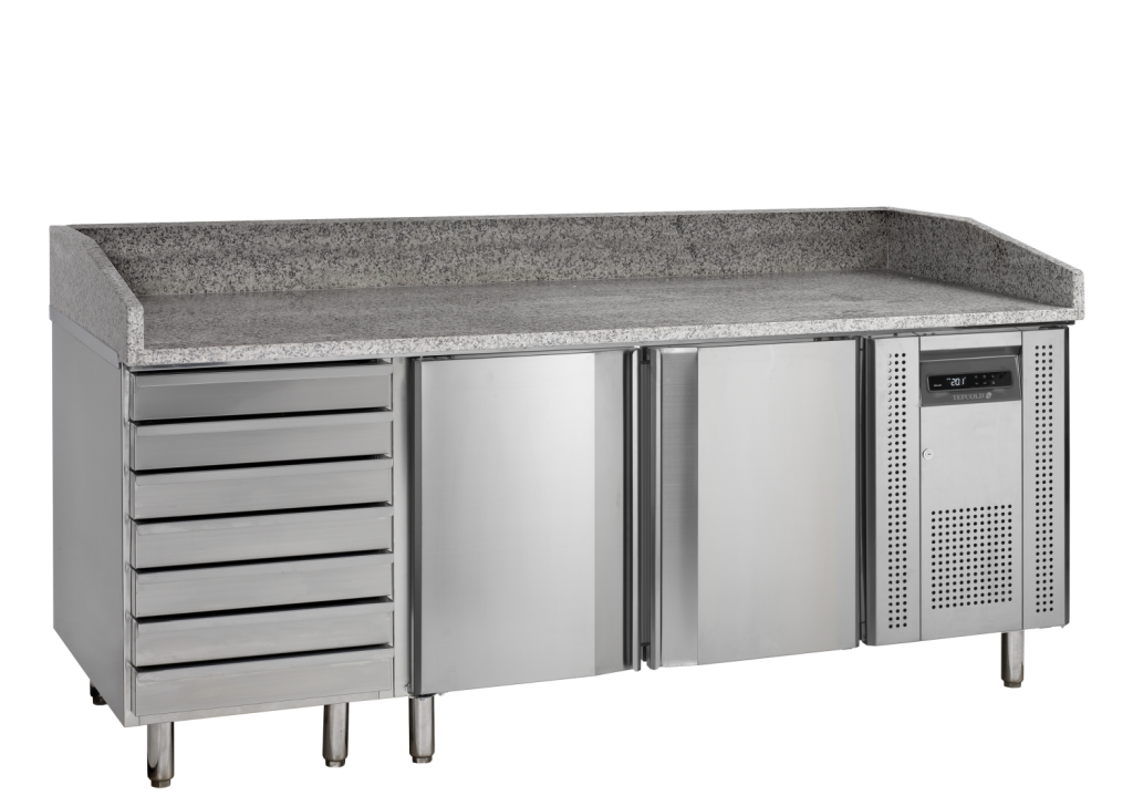 Mesa de trabajo para pizza Tefcold PT1310 - GN1/1 - 370 L