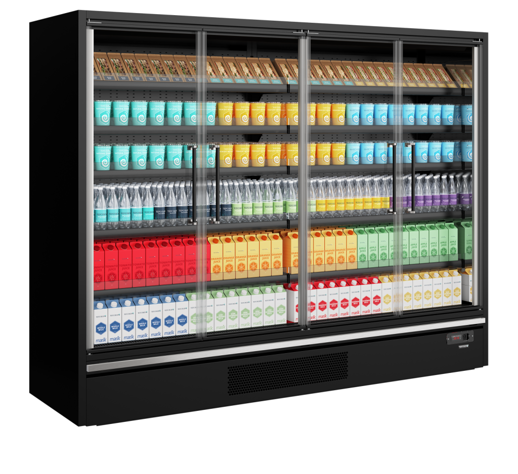 Refrigerador multideck Tefcold Galaxy+ GP26FGD Negro, supermercado