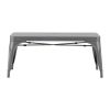 Bolero Ławka metalowa Bistro ciemnoszara 1000 mm (2 sztuki)