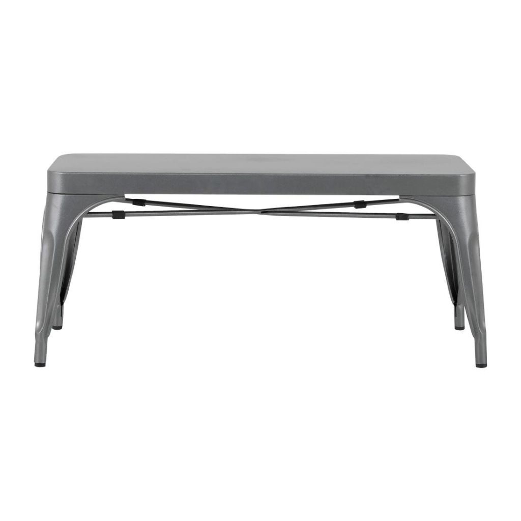 Bolero Ławka metalowa Bistro ciemnoszara 1000 mm (2 sztuki)