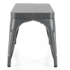 Bolero Ławka metalowa Bistro ciemnoszara 1000 mm (2 sztuki)