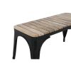 Bolero Banco de bistr&oacute; con listones de madera de mango, negro, 850 mm (2 piezas)