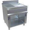MKN gasgrill/bageplade, halvribbet st&aring;l, 2 zoner, 16,2 kW