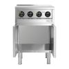 Buffalo Plaque de cuisson &agrave; induction 4 zones s&eacute;rie 600, pose libre, 2 x 3 kW