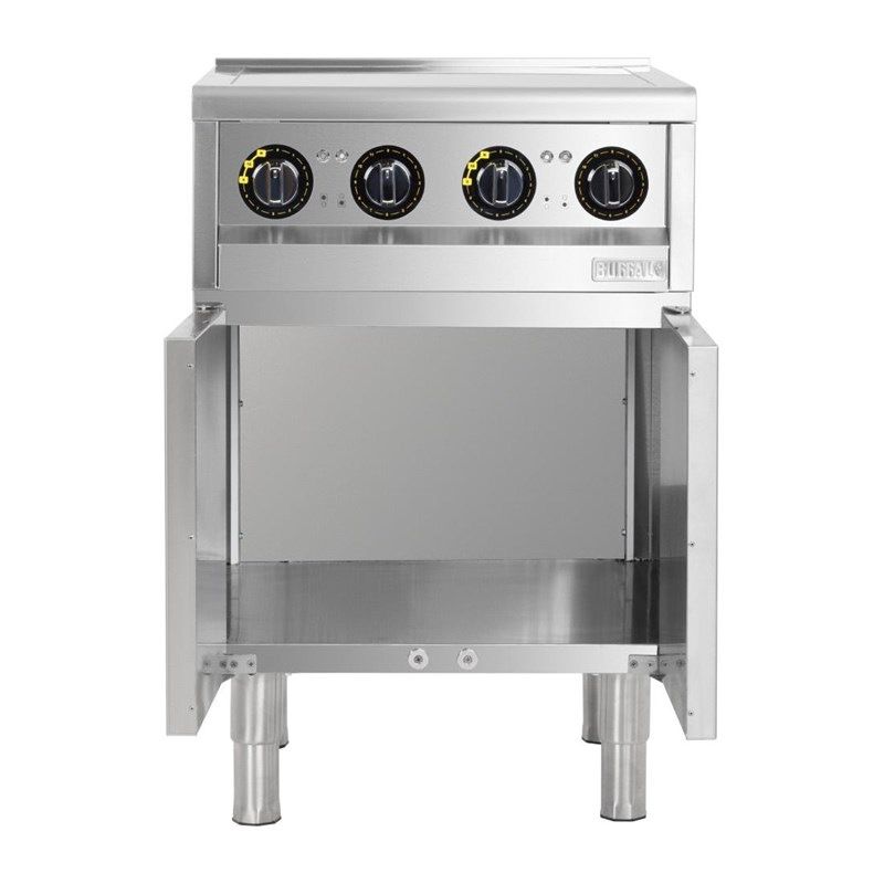 Buffalo Plaque de cuisson &agrave; induction 4 zones s&eacute;rie 600, pose libre, 2 x 3 kW