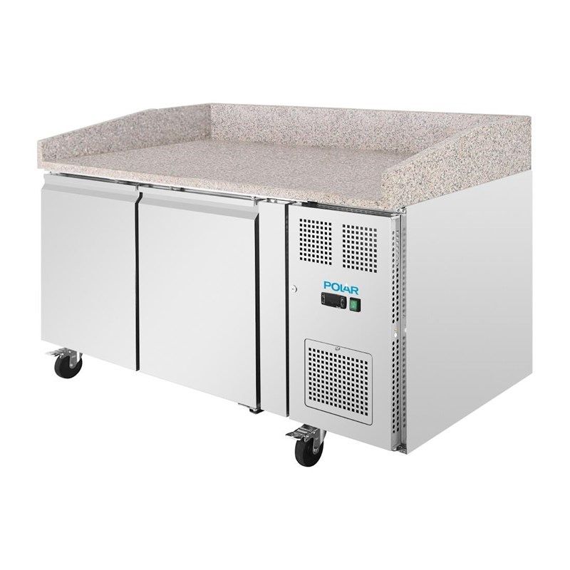 Polar U-Serie Pizza-Werkbank mit Granitplatte - UA081 - 428 Liter