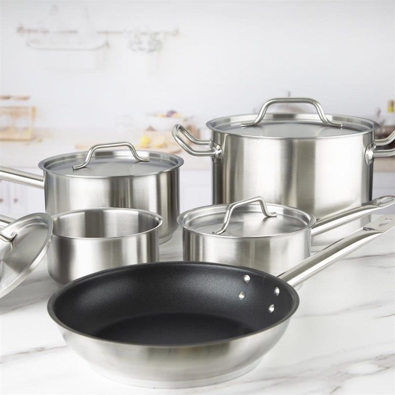 Vogue Cook Like A Pro 5-Delige Roestvrijstalen Inductiepannenset